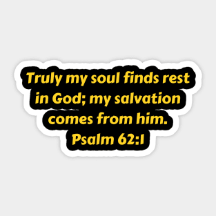 Bible Verse Psalm 62:1 Sticker